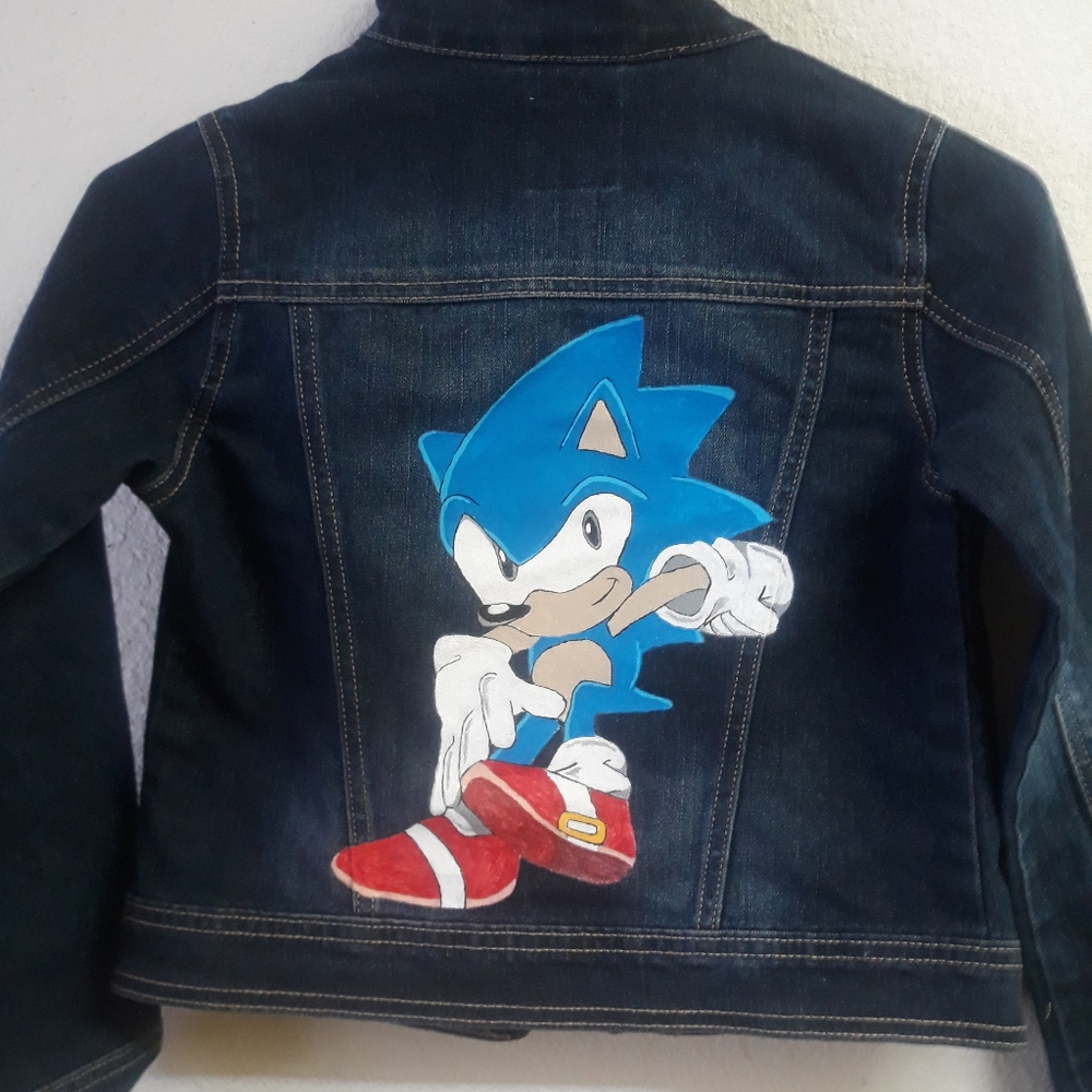 Hand Painted Sonic The Hedgehog Jacket